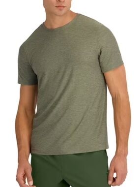 Outdoor Voices CloudKnit T-Shirt – Men’s Large – Green/Grey Heather